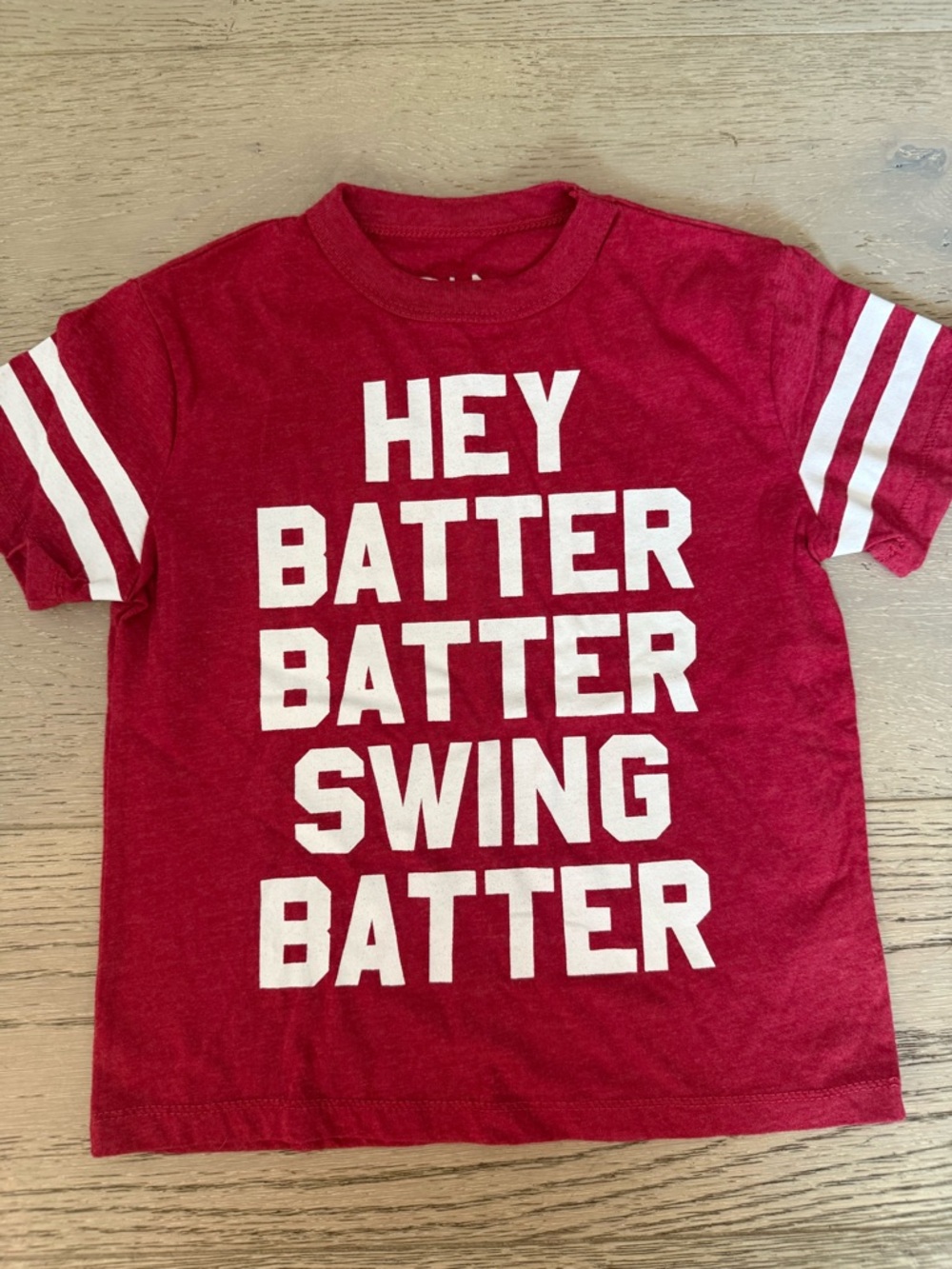 Chaser Red Graphic Tee with White Stripes